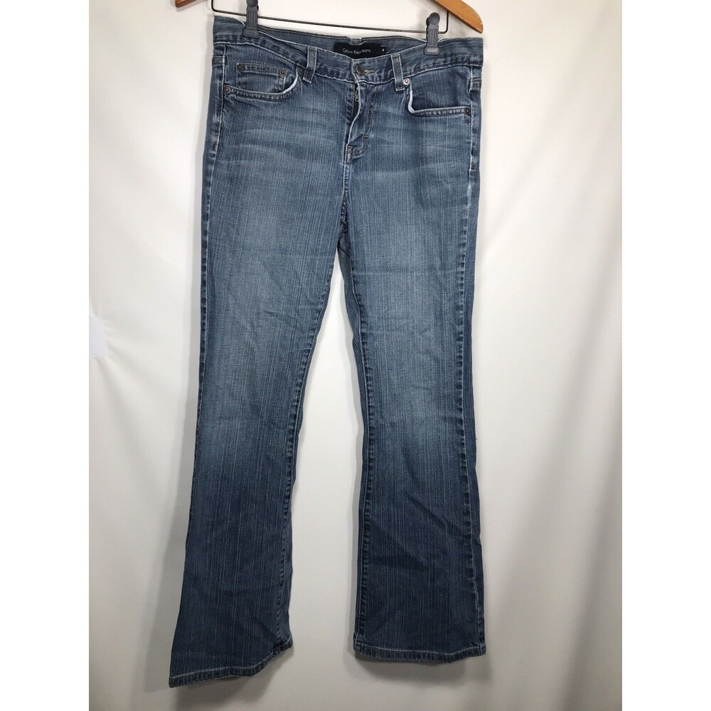 Calvin Klein Jeans Womens 8 Bootcut Stretch Lean Boot Blue Denim Pants Cotton
